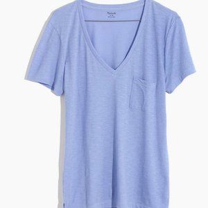 Madewell Whisper Cotton V-Neck Pocket Tee